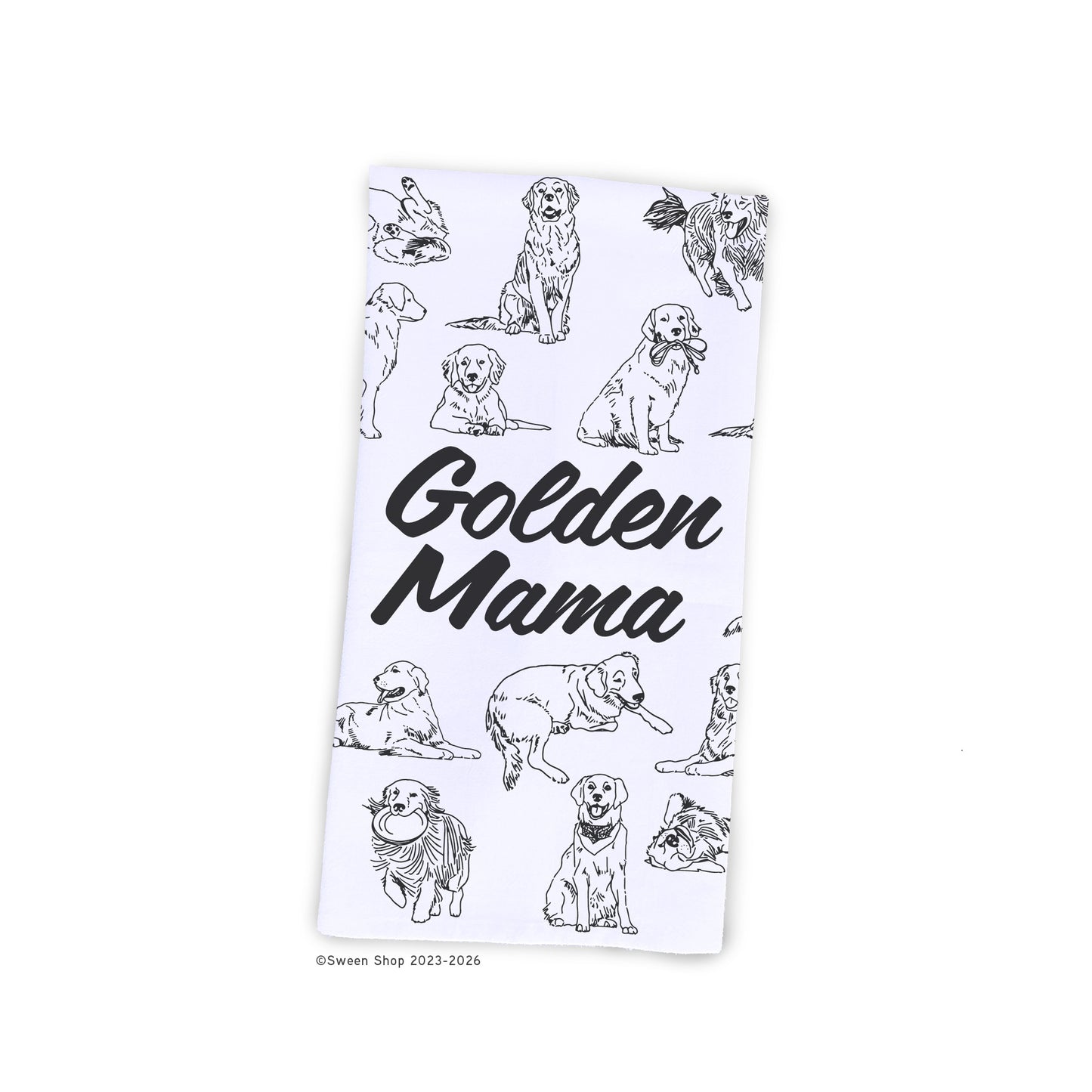Golden Mama Tea Towel - 100% Premium Cotton Kitchen Dish Cloth
