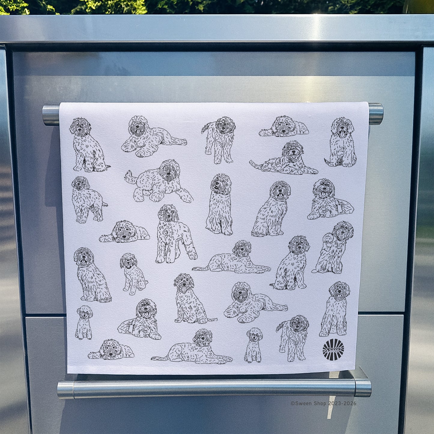 Labradoodle Tea Towel - 100% Premium Cotton Kitchen Dish Cloth