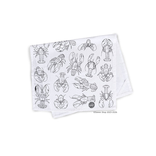 Lobsters Tea Towel- 100% Premium Cotton Kitchen Dish Cloth