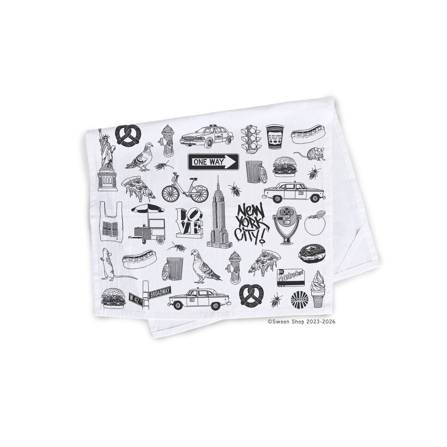 NYC Tea Towel - 100% Premium Cotton Kitchen Dish Cloth