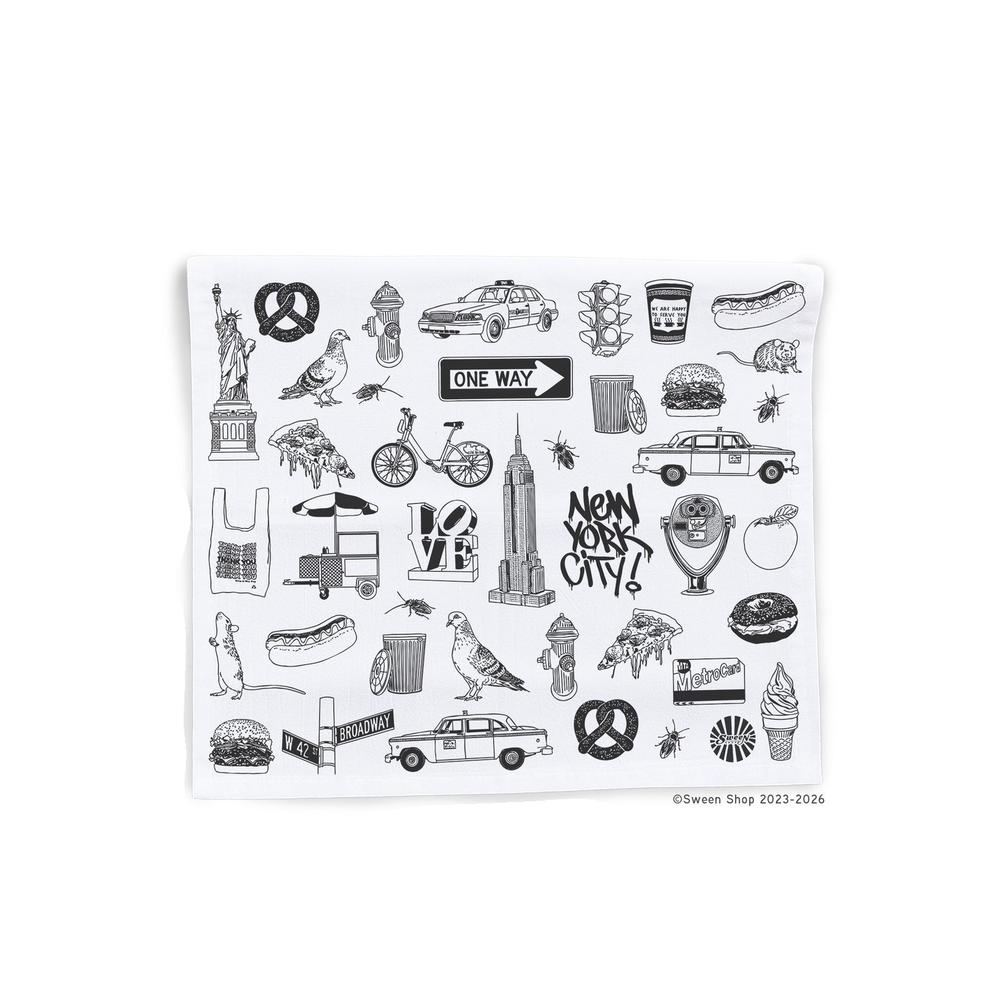 NYC Tea Towel - 100% Premium Cotton Kitchen Dish Cloth