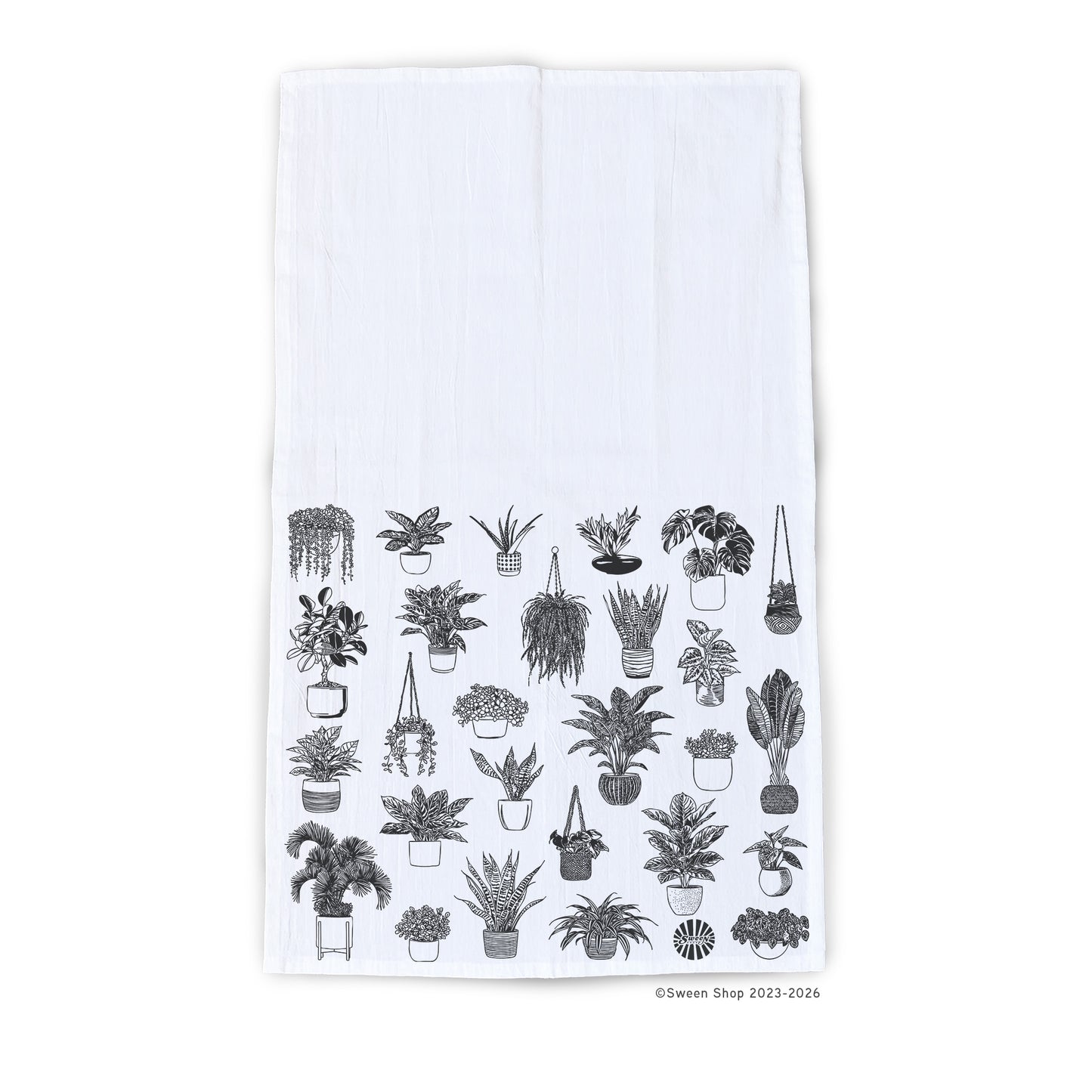 House Plants Tea Towel - 100% Premium Cotton Kitchen Dish Cloth