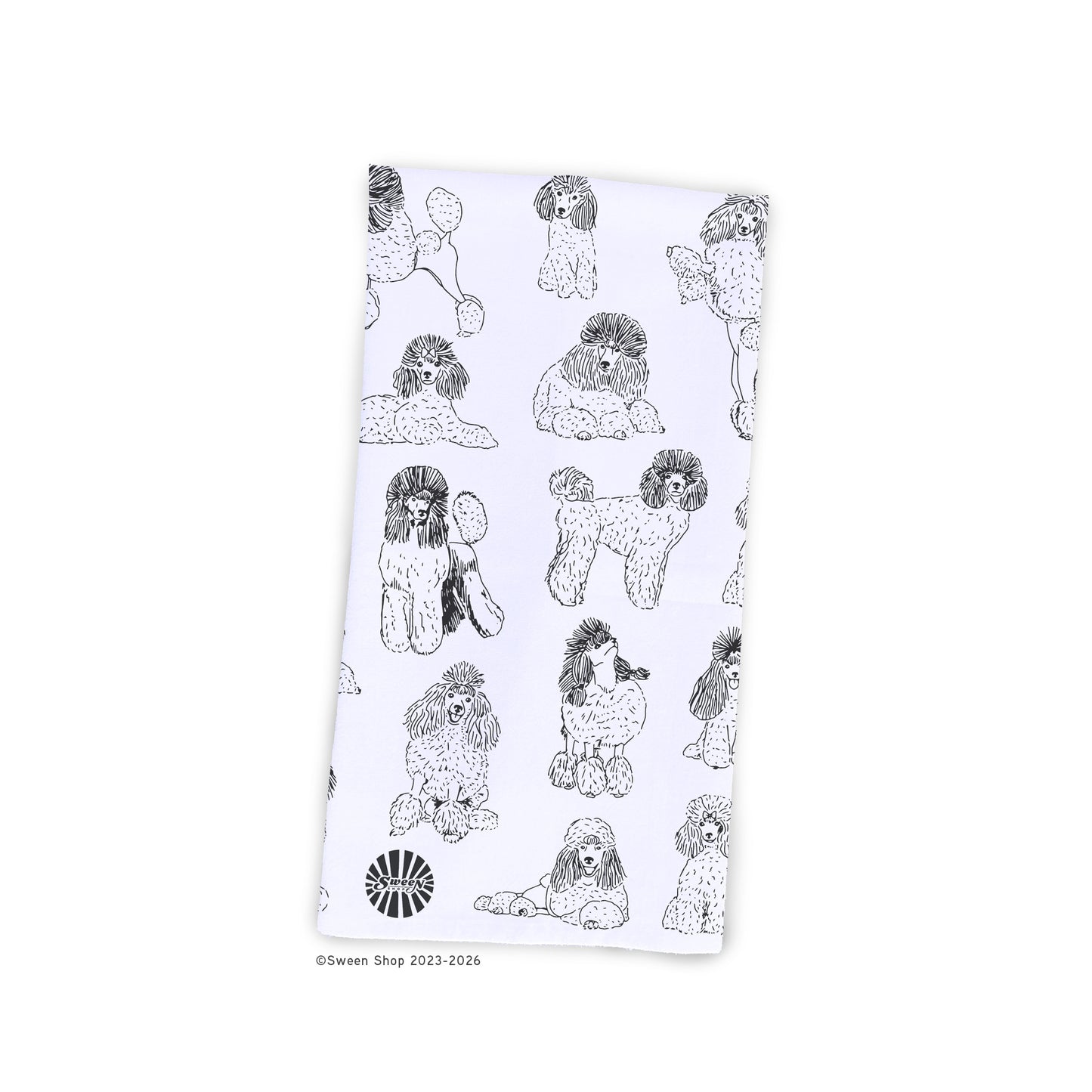 Poodle Tea Towel - 100% Premium Cotton Kitchen Dish Cloth