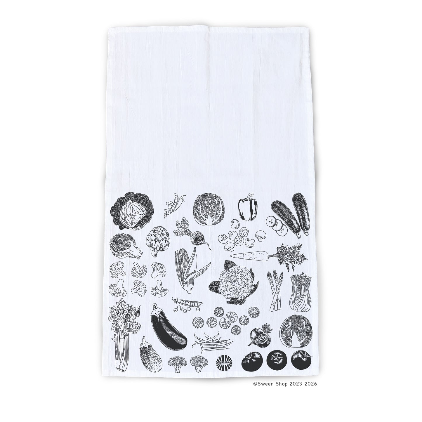 Vegetables Tea Towel - 100% Premium Cotton Kitchen Dish Cloth