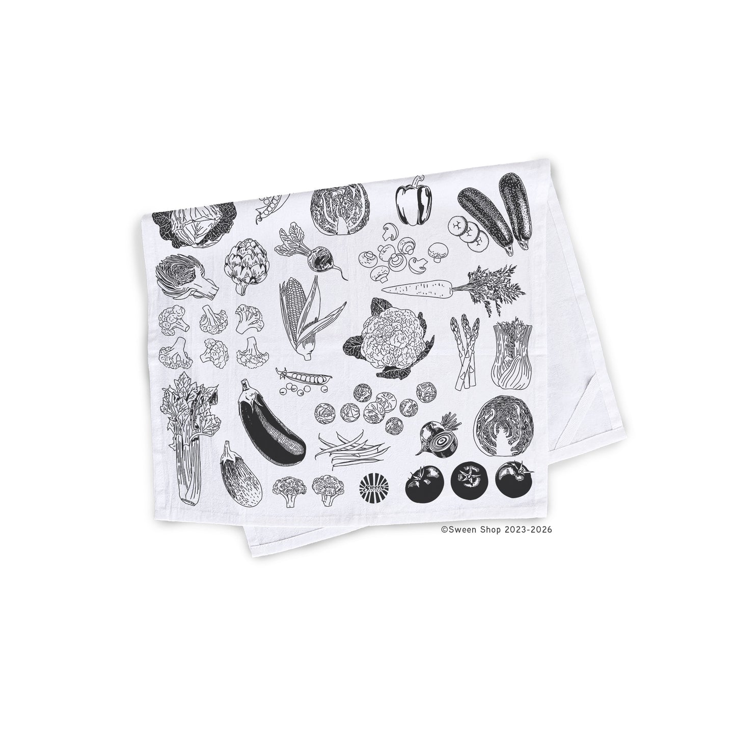 Vegetables Tea Towel - 100% Premium Cotton Kitchen Dish Cloth