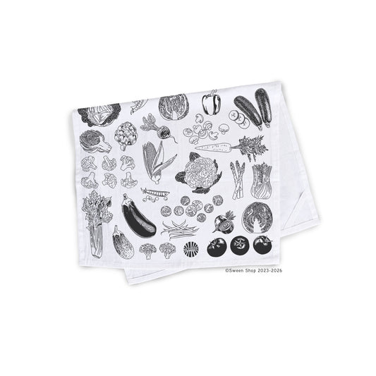 Vegetables Tea Towel - 100% Premium Cotton Kitchen Dish Cloth