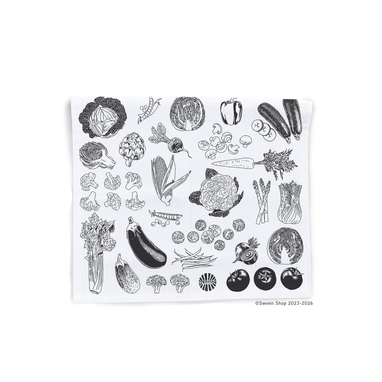 Vegetables Tea Towel - 100% Premium Cotton Kitchen Dish Cloth