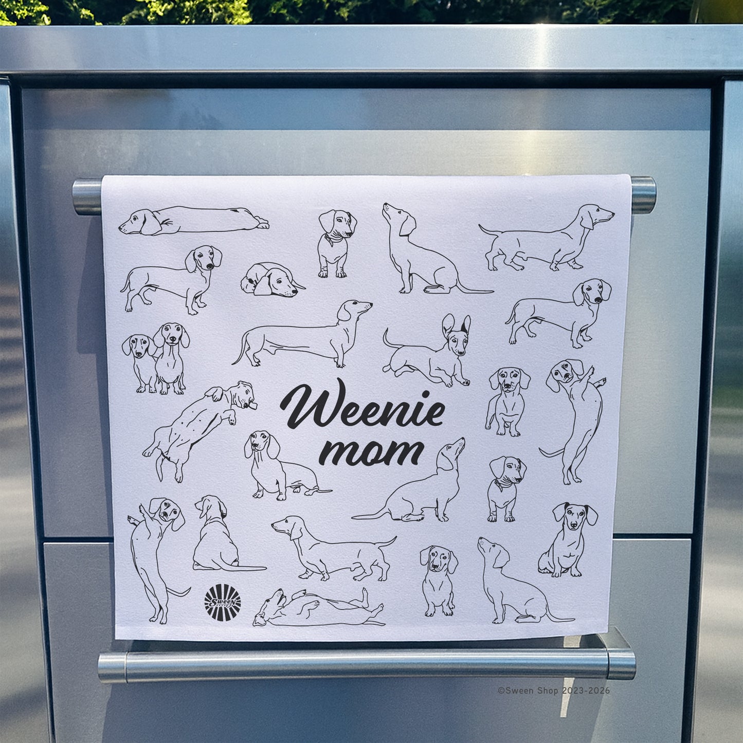 Weenie Mom Tea Towel - 100% Premium Cotton Kitchen Dish Cloth