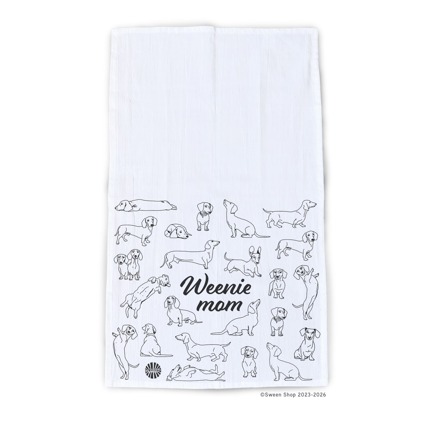 Weenie Mom Tea Towel - 100% Premium Cotton Kitchen Dish Cloth