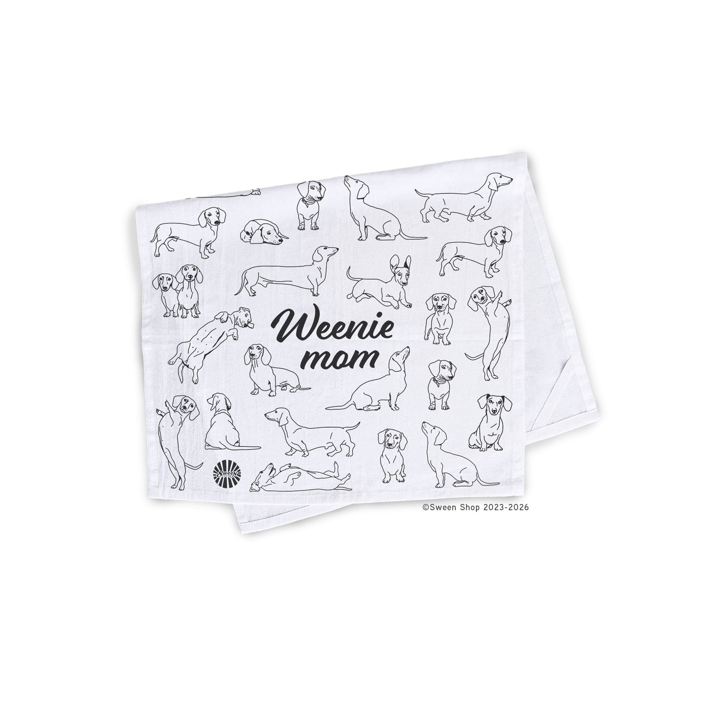 Weenie Mom Tea Towel - 100% Premium Cotton Kitchen Dish Cloth