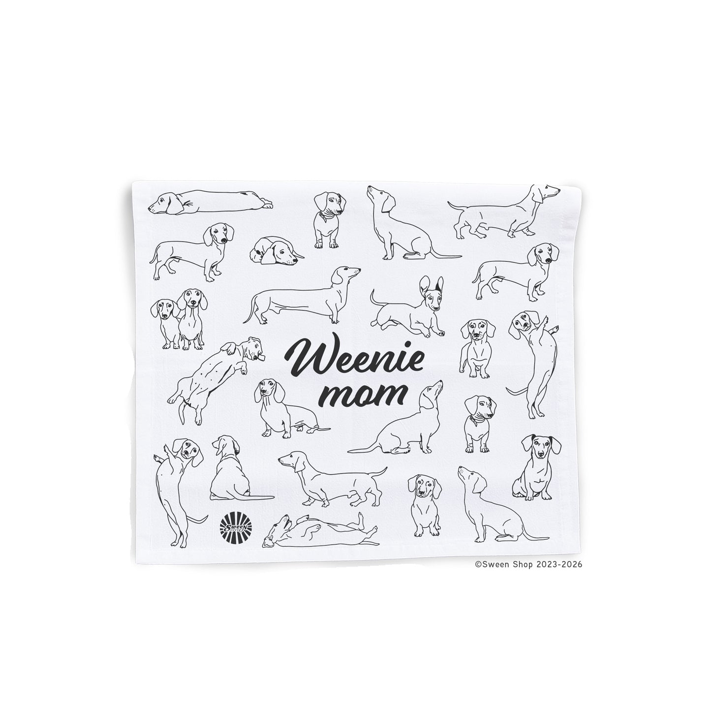 Weenie Mom Tea Towel - 100% Premium Cotton Kitchen Dish Cloth