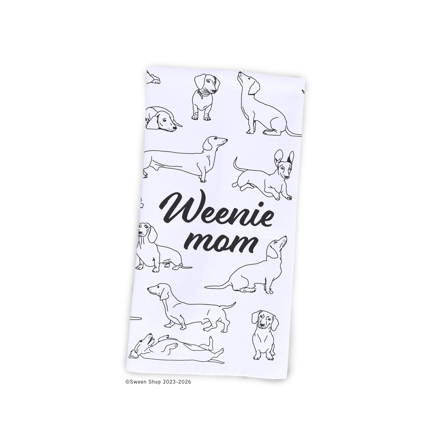 Weenie Mom Tea Towel - 100% Premium Cotton Kitchen Dish Cloth