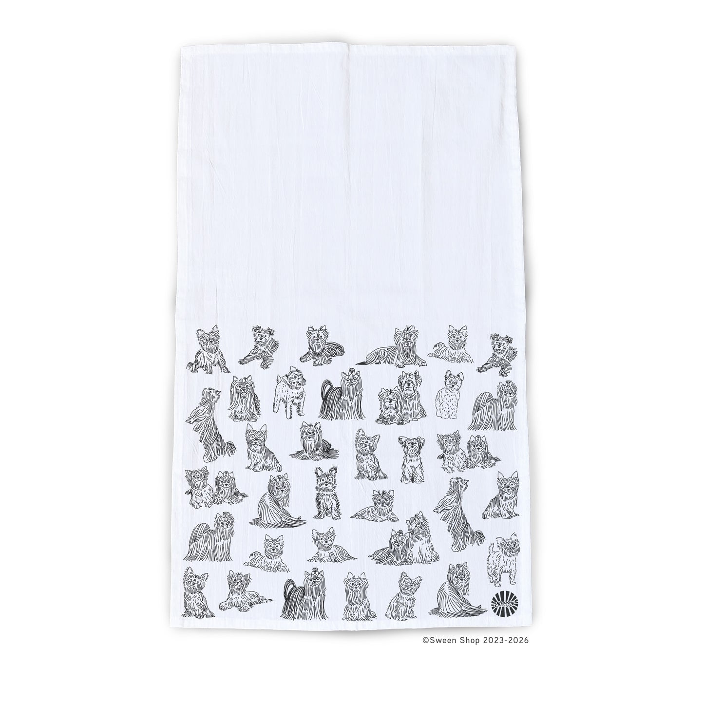 Yorkshire Terrier Tea Towel - 100% Premium Cotton Kitchen Dish Cloth