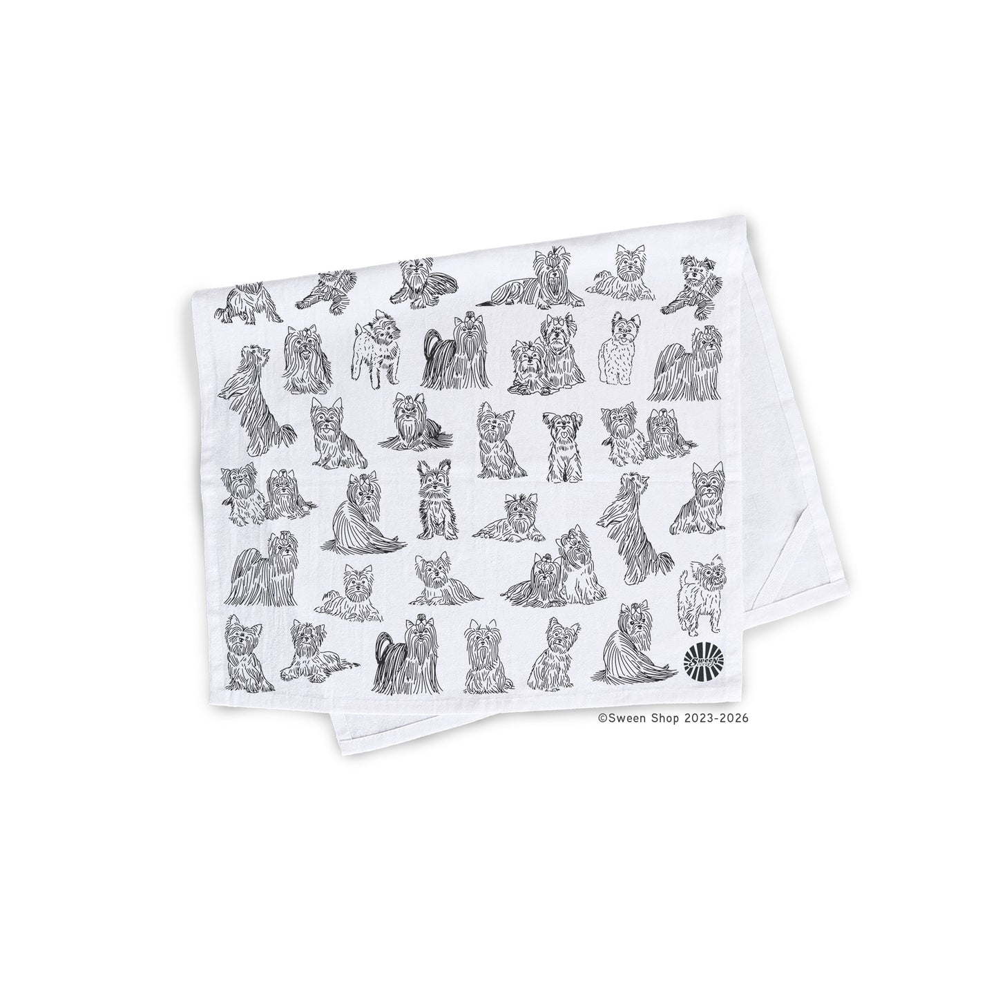 Yorkshire Terrier Tea Towel - 100% Premium Cotton Kitchen Dish Cloth