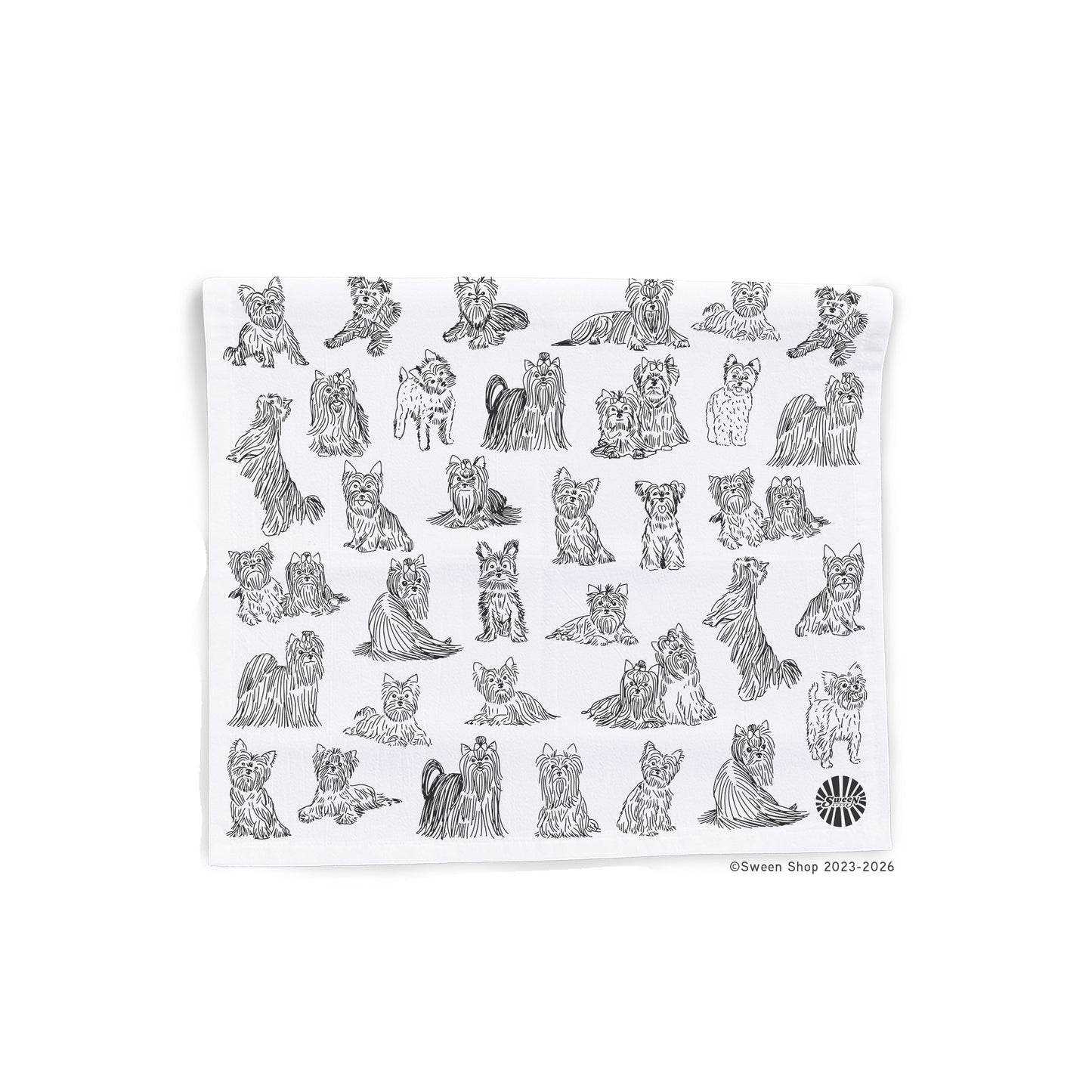 Yorkshire Terrier Tea Towel - 100% Premium Cotton Kitchen Dish Cloth