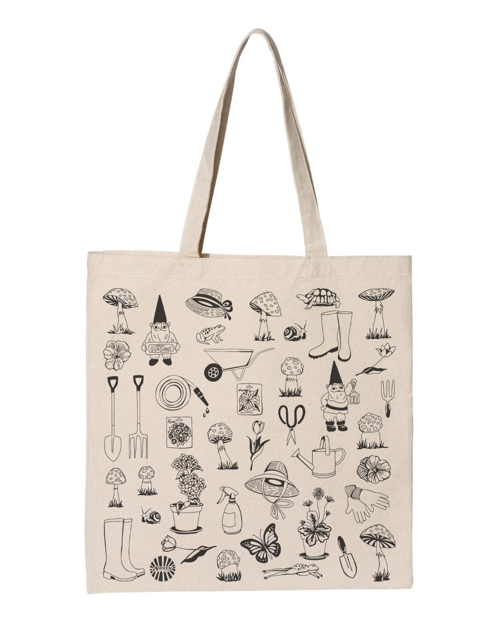 Garden Gnome Cotton Canvas Tote Bag