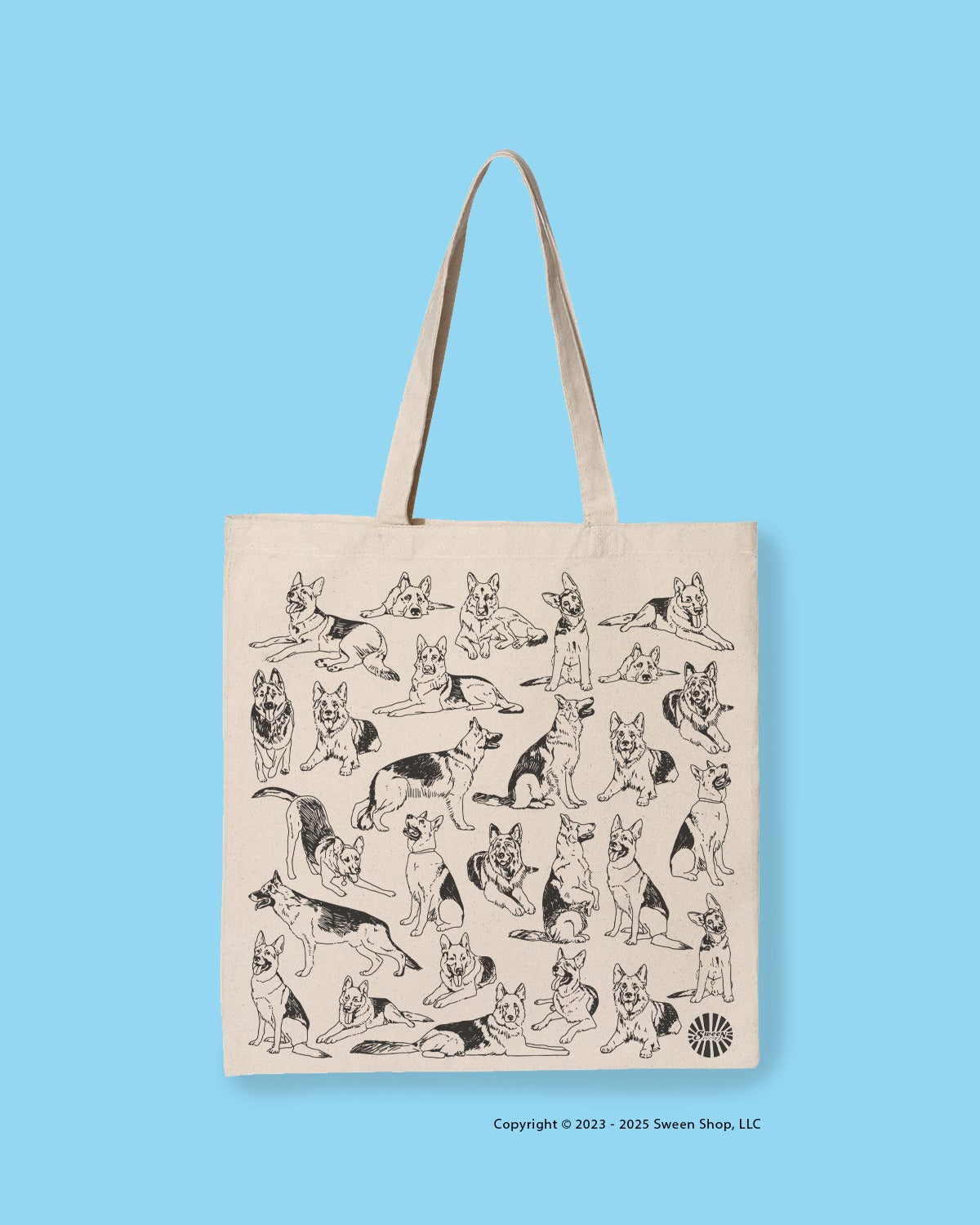 German Shepard Cotton Canvas Tote Bag