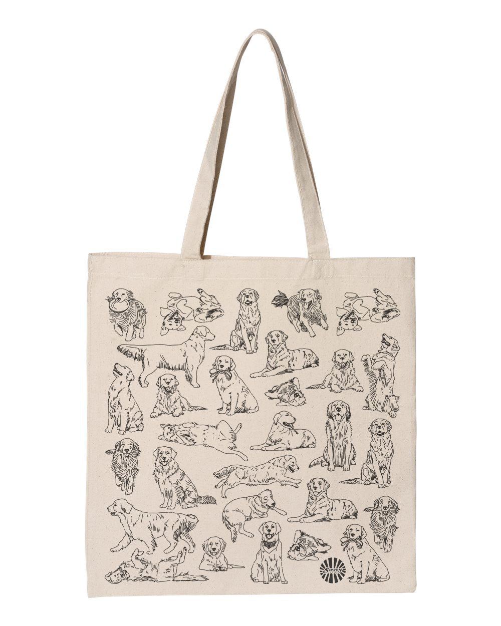 Golden Retriever Cotton Canvas Tote Bag