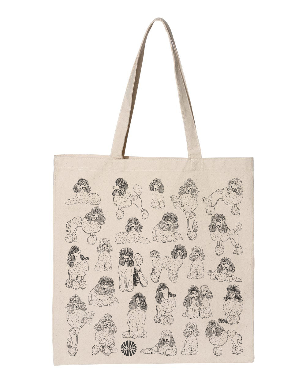 Poodle Cotton Canvas Tote Bag