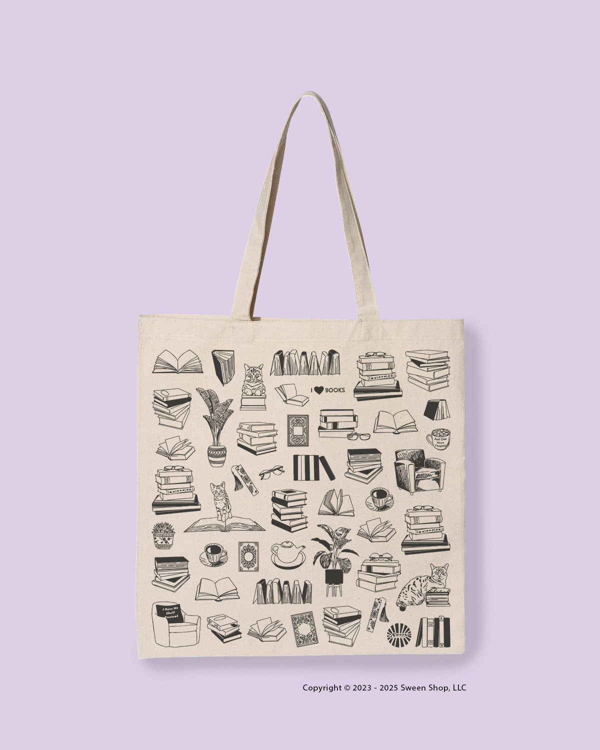 Book Lover Cotton Canvas Tote Bag