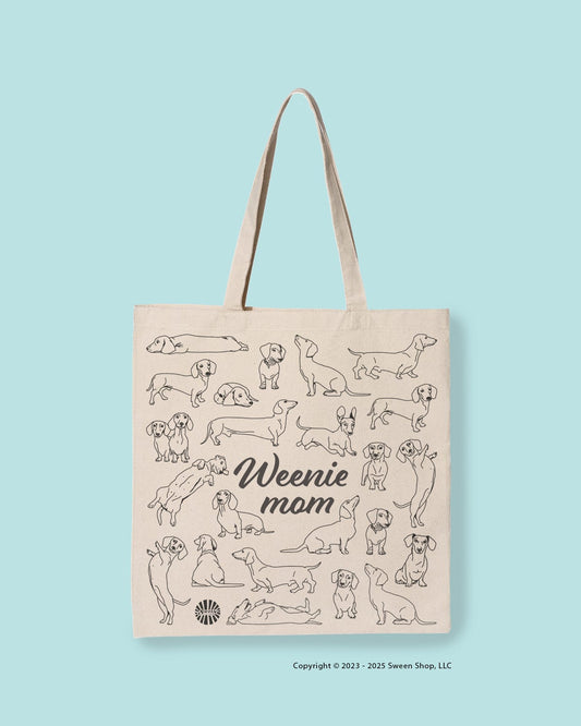 Weenie Mom Cotton Canvas Tote Bag
