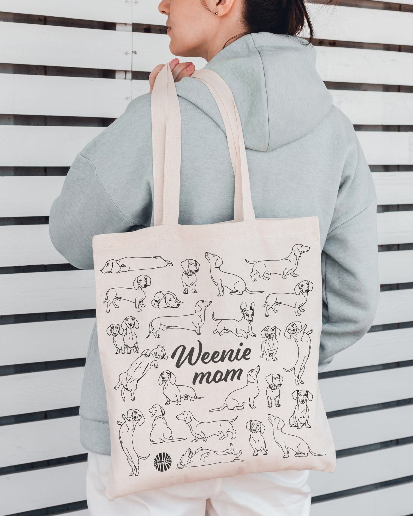 Weenie Mom Cotton Canvas Tote Bag