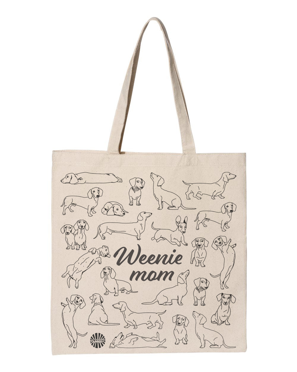 Weenie Mom Cotton Canvas Tote Bag