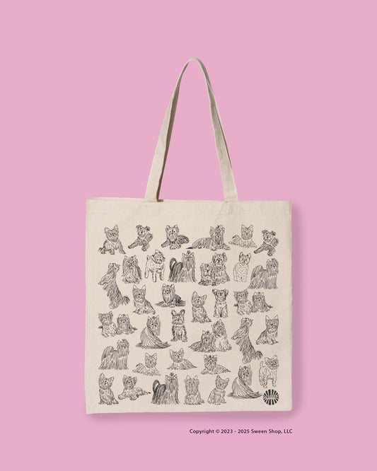 Yorkshire Terrier Cotton Canvas Tote Bag