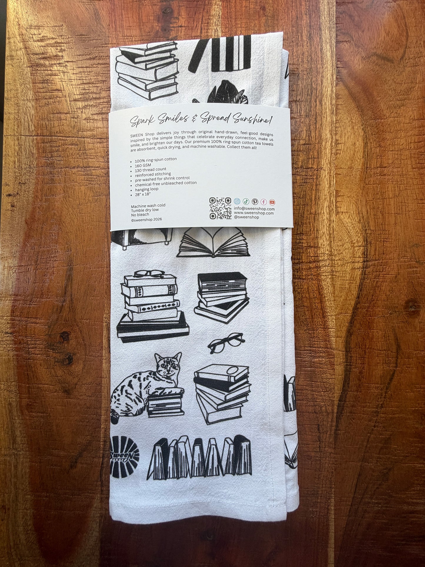 Reading Tea Towel - 100% Premium Cotton Kitchen Dish Cloth
