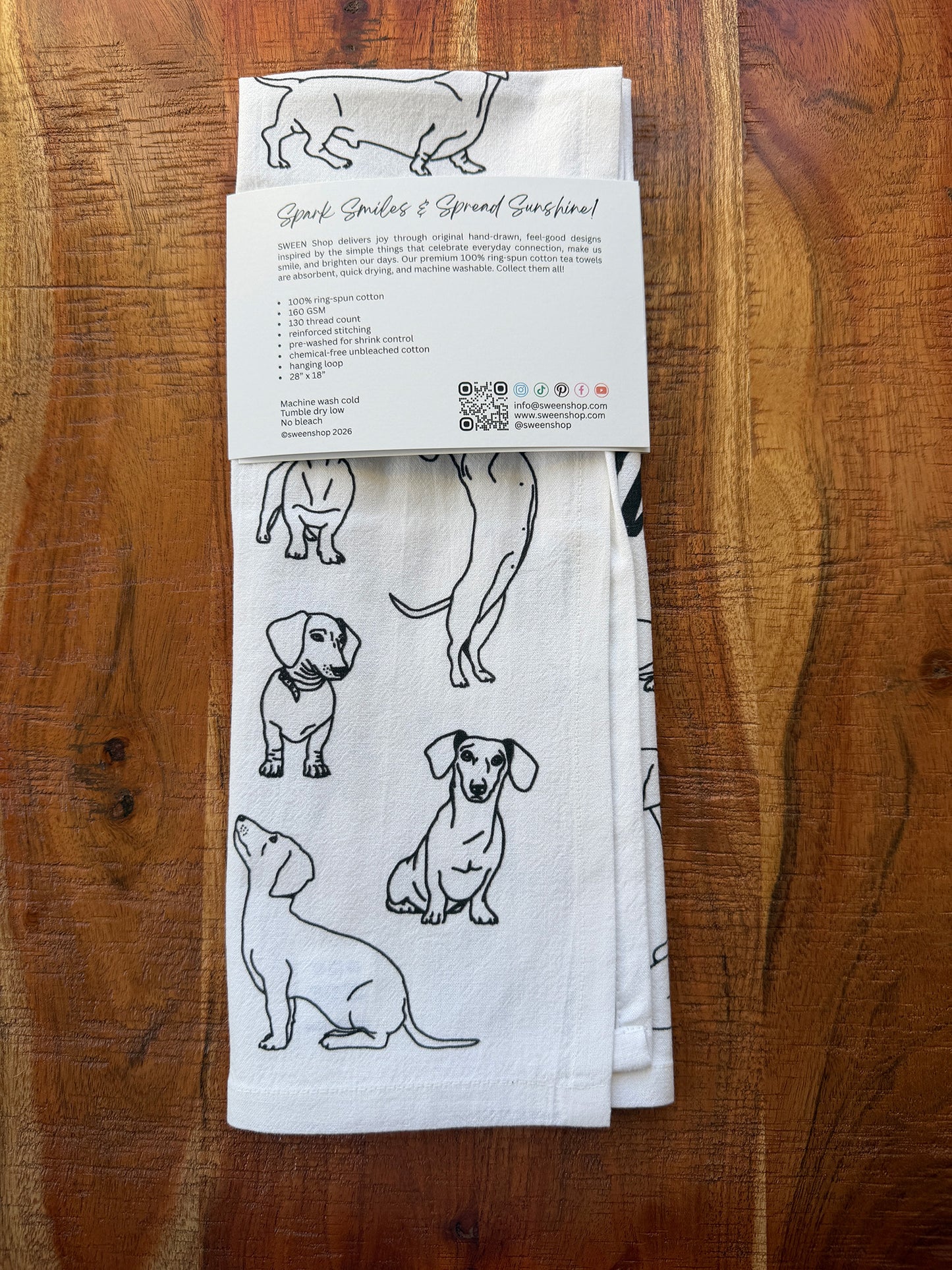 Weenie Mom Tea Towel - 100% Premium Cotton Kitchen Dish Cloth
