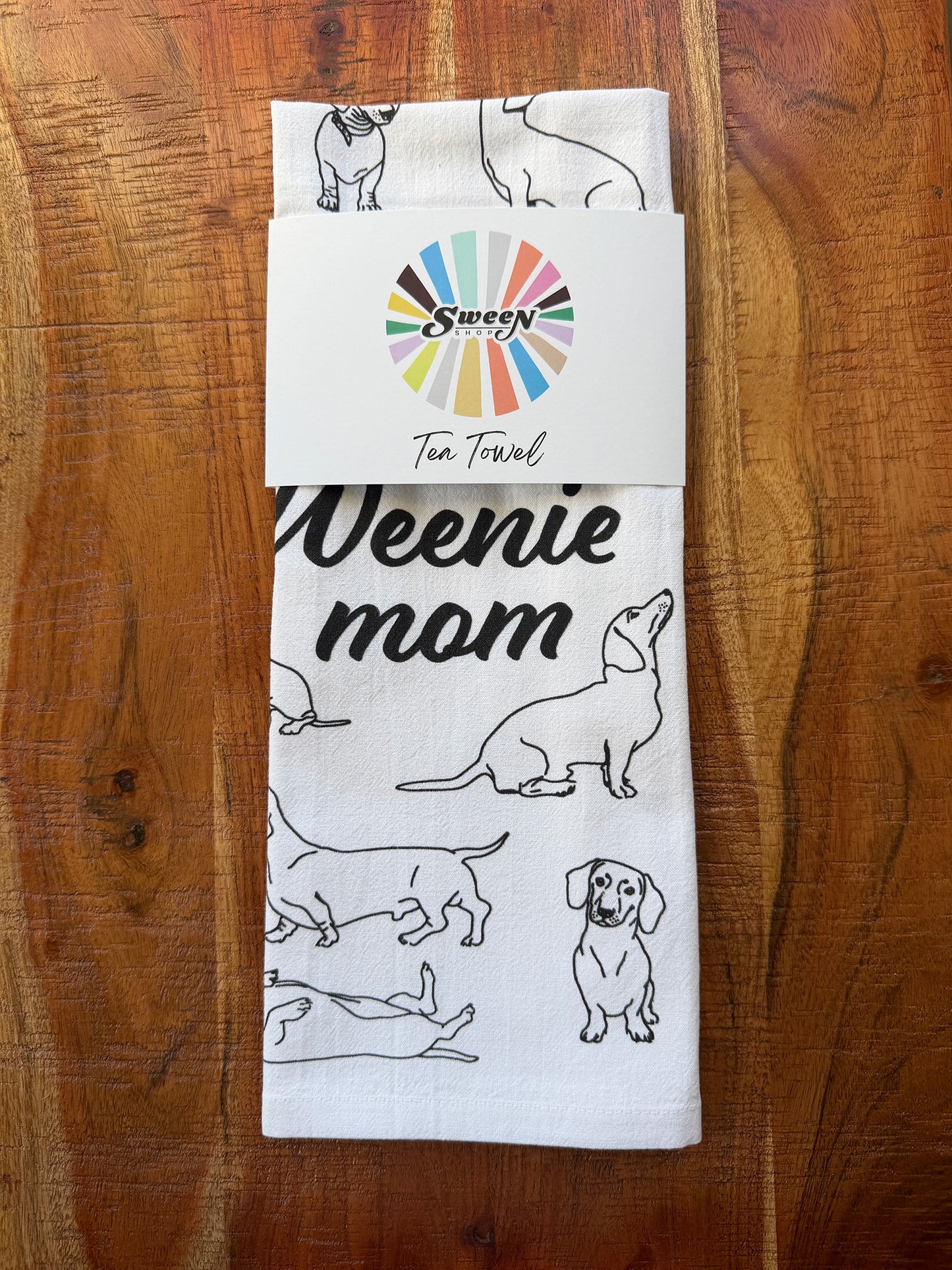 Weenie Mom Tea Towel - 100% Premium Cotton Kitchen Dish Cloth